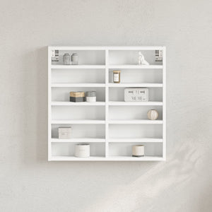 vidaXL Armadietto con Vetrina Bianco 60x8,5x58 cm Legno Multistrato
