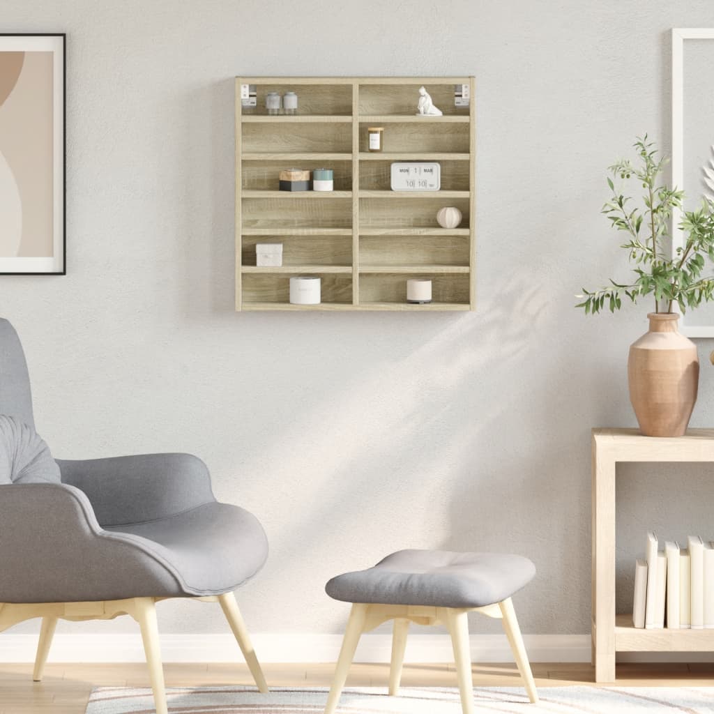 vidaXL Armadietto Vetrina Rovere Sonoma 60x8,5x58 cm Legno Multistrato