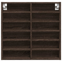 Armadietto Vetrina Rovere Marrone 60x8,5x58cm Legno Multistrato