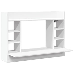 vidaXL Scrivania a Parete Bianca 105x48x75 cm in Legno Multistrato