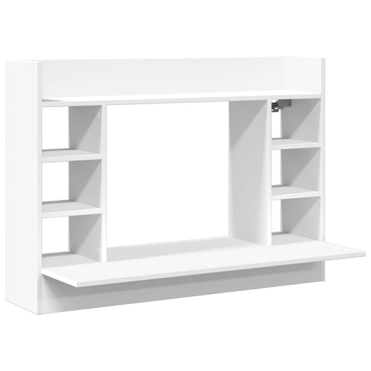 Scrivania a Parete Bianca 105x48x75 cm in Legno Multistrato 847968