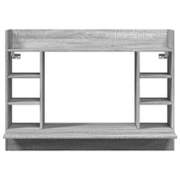Scrivania a Parete Grigio Sonoma 105x48x75cm Legno Multistrato
