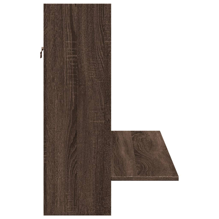 Scrivania a Parete Rovere Marrone 105x48x75cm Legno Multistrato 847974