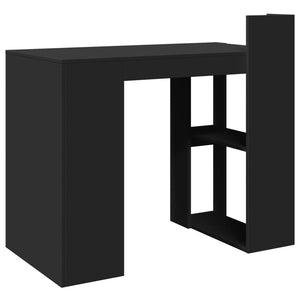 Scrivania Ufficio Nera 103,5x56,5x94 cm in Legno Multistrato 847976