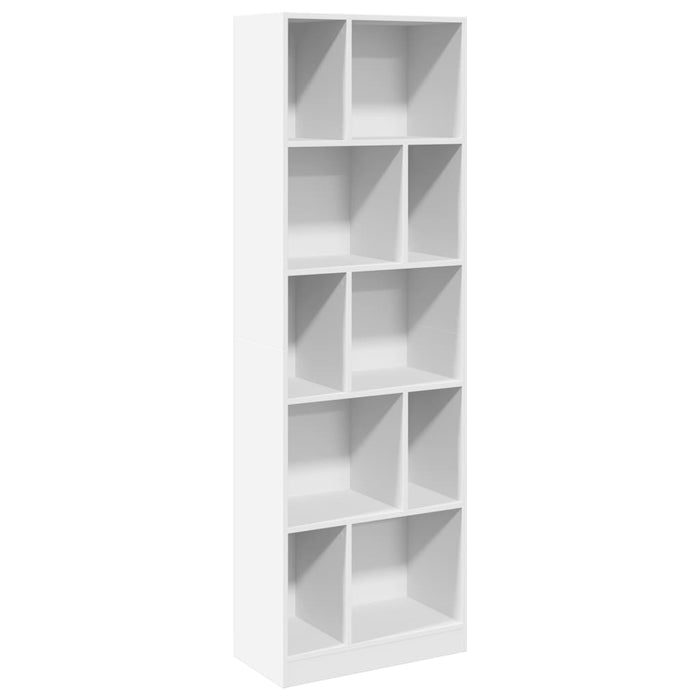 Libreria Bianca 57x28,5x174 cm in Legno Multistrato 847989