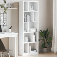 Libreria Bianca 57x28,5x174 cm in Legno Multistrato 847989