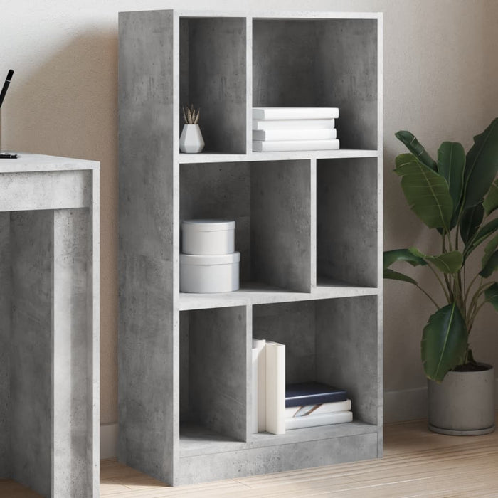 Libreria Grigio Cemento 57x28,5x107,5 cm in Legno Multistrato 848006