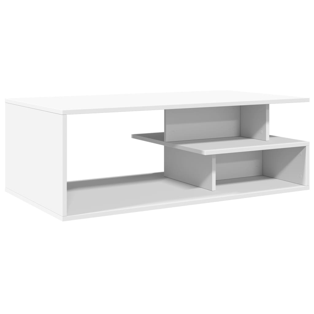 vidaXL Tavolino da Salotto Bianco 102x55x35 cm in Legno Multistrato