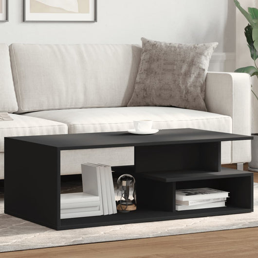 vidaXL Tavolino da Salotto Nero 102x55x35 cm in Legno Multistrato
