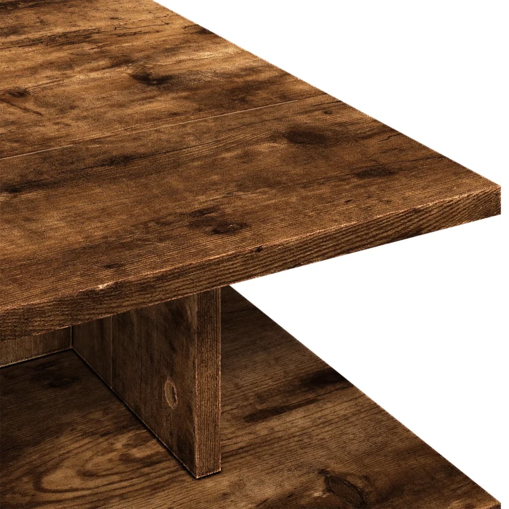 Tavolino da Salotto Rovere Fumo 102x55x35 cm Legno Multistrato