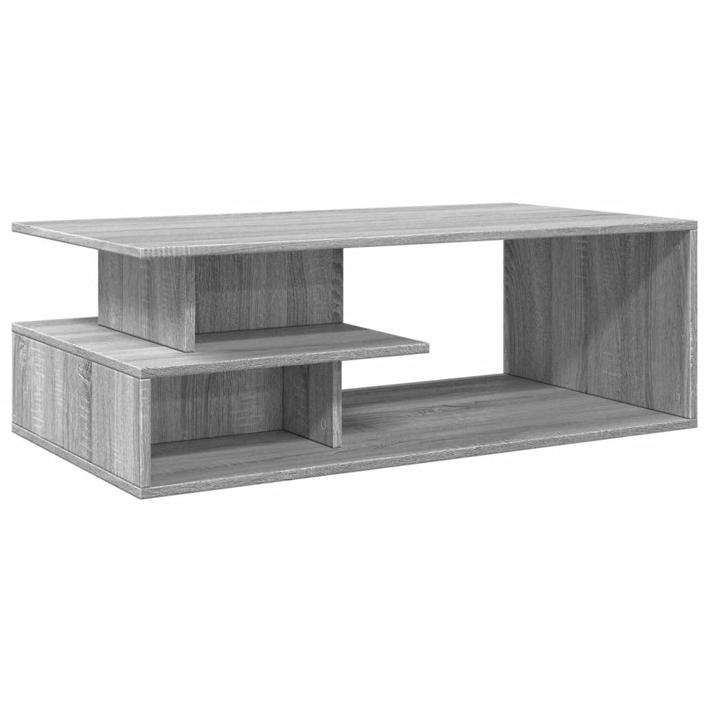 Tavolino da Salotto Grigio Sonoma 102x55x35cm Legno Multistrato 848015