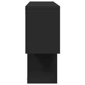 vidaXL Scaffale a Parete Nero 100x20x53 cm in Legno Multistrato