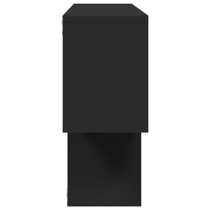 vidaXL Scaffale a Parete Nero 100x20x53 cm in Legno Multistrato