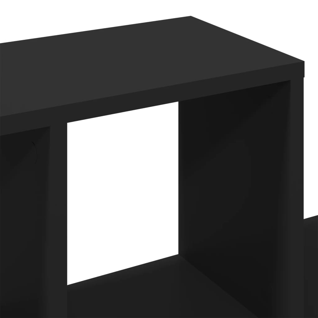 vidaXL Scaffale a Parete Nero 100x20x53 cm in Legno Multistrato