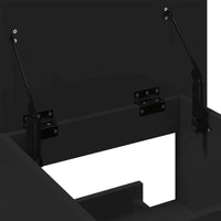 vidaXL Leggio con Ruote e Cassetto Nero 55x55x107 cm in Multistrato