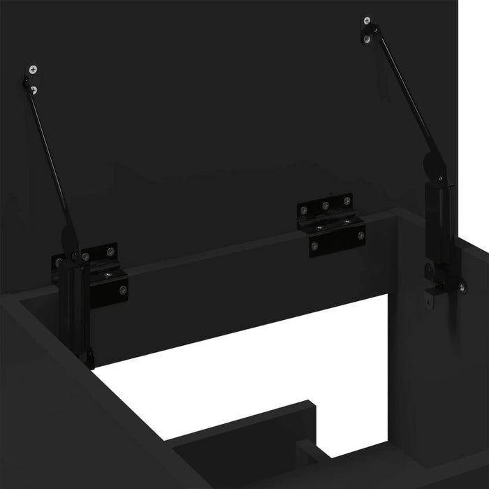 vidaXL Leggio con Ruote e Cassetto Nero 55x55x107 cm in Multistrato