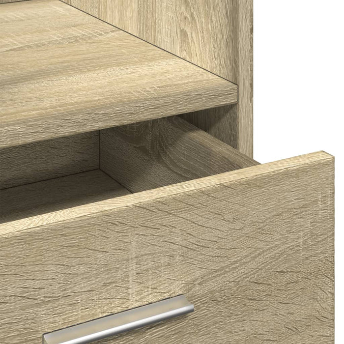 Leggio con Ruote e Cassetto Sonoma 55x55x107 cm in Multistrato 848026