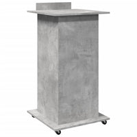 Leggio con Ruote e Cassetto Grigio 55x55x107 cm in Multistrato 848027