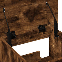 Leggio con Ruote e Cassetto Rovere Fumo 55x55x107cm Multistrato 848028