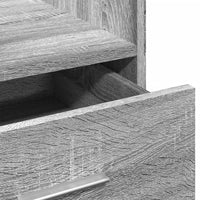 Leggio con Ruote Cassetto Grigio Sonoma 55x55x107cm Multistrato