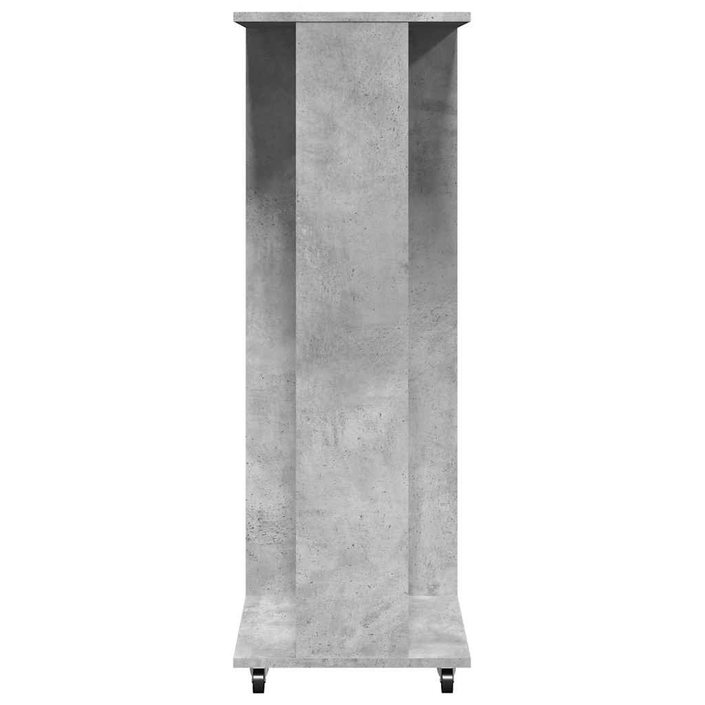 Armadio con Ruote Grigio Cemento 102x38x110cm Legno Multistrato 848034