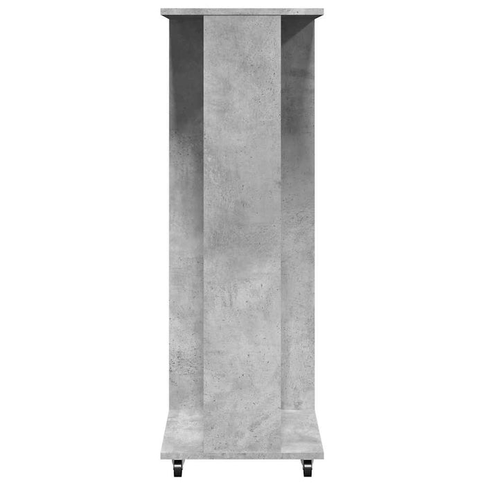 Armadio con Ruote Grigio Cemento 102x38x110cm Legno Multistrato 848034