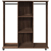 Armadio con Ruote Rovere Marrone 102x38x110cm Legno Multistrato 848037
