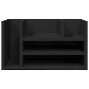 Mobiletto portaoggetti per ufficio 445 x 24 x 25 cm in legno ingegnerizzato nero 02_0043567