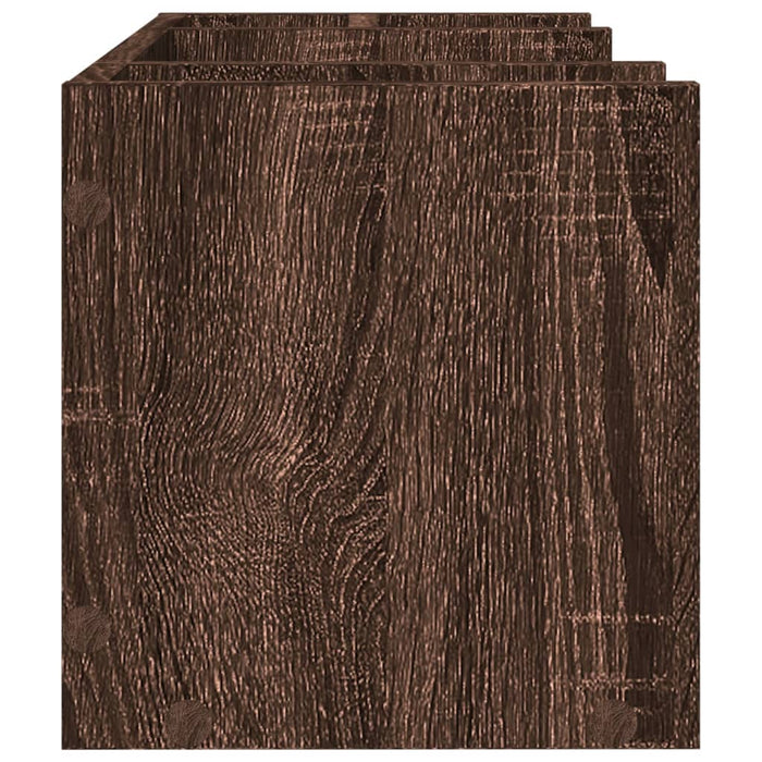 Mobiletto portaoggetti per ufficio in legno ingegnerizzato rovere marrone 02_0043575