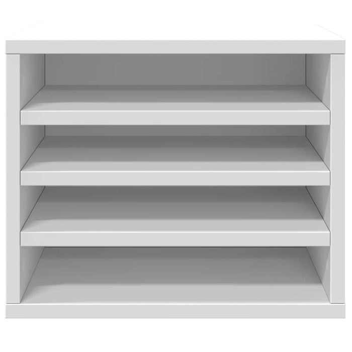 Organizer per la Scrivania Bianco 36x26x29,5 cm in Multistrato 848045