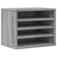 vidaXL Organizer Scrivania Grigio Sonoma 36x26x29,5 Legno Multistrato