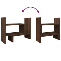 vidaXL Organizer Scrivania Rovere Marrone 38,5x17x39 Legno Multistrato