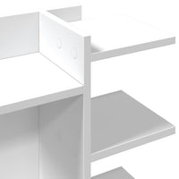 Mobiletto portaoggetti per ufficio 42 x 215 x 42 cm in legno ingegnerizzato Bianco 02_0043562