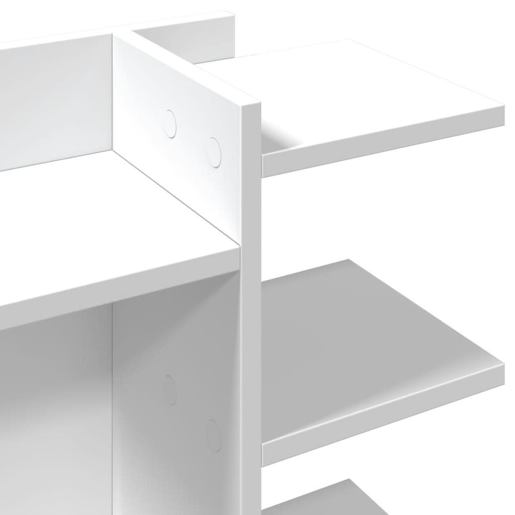 vidaXL Organizer da Scrivania Bianco 42x21,5x42 cm Legno Multistrato