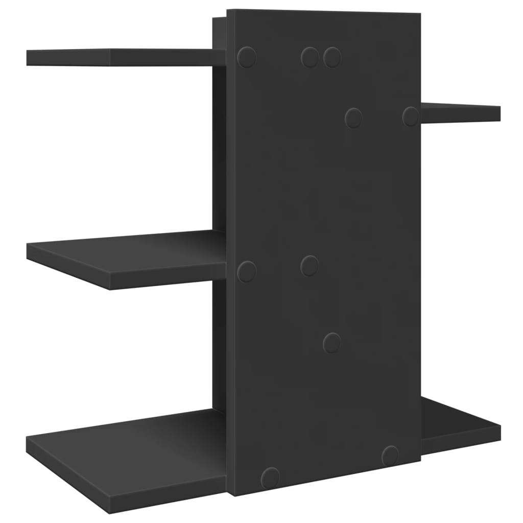 Mobiletto portaoggetti per ufficio 42 x 215 x 42 cm in legno ingegnerizzato Nero 02_0043563