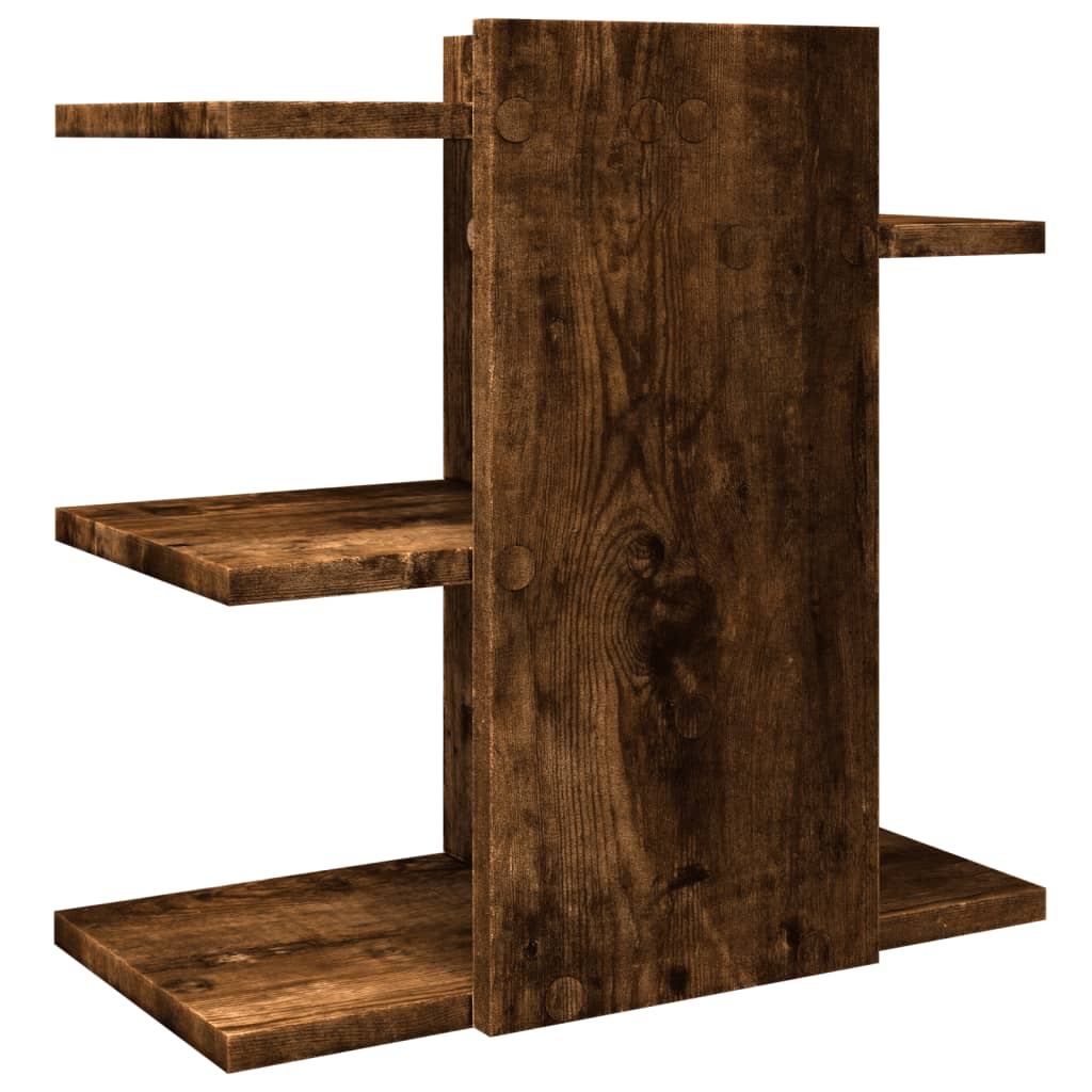 vidaXL Organizer Scrivania Rovere Fumo 42x21,5x42 cm Legno Multistrato