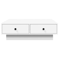 Tavolino da Salotto Bianco 90x90x28 cm in Truciolato 848087