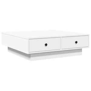 Tavolino da Salotto Bianco 90x90x28 cm in Truciolato 848087