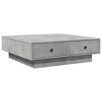 Tavolino da Salotto Grigio Cemento 90x90x28cm Legno Multistrato 848090