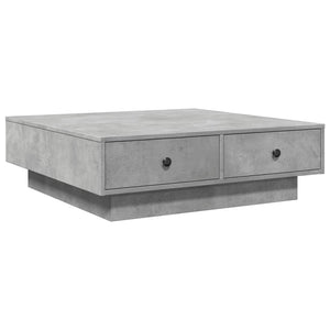Tavolino da Salotto Grigio Cemento 90x90x28cm Legno Multistrato 848090