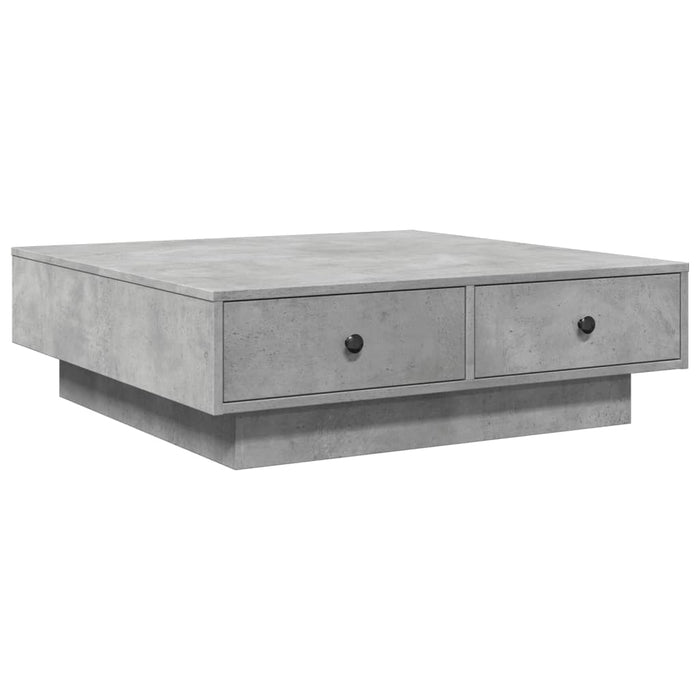 Tavolino da Salotto Grigio Cemento 90x90x28cm Legno Multistrato 848090