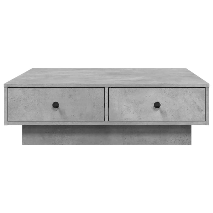 Tavolino da Salotto Grigio Cemento 90x90x28cm Legno Multistrato 848090