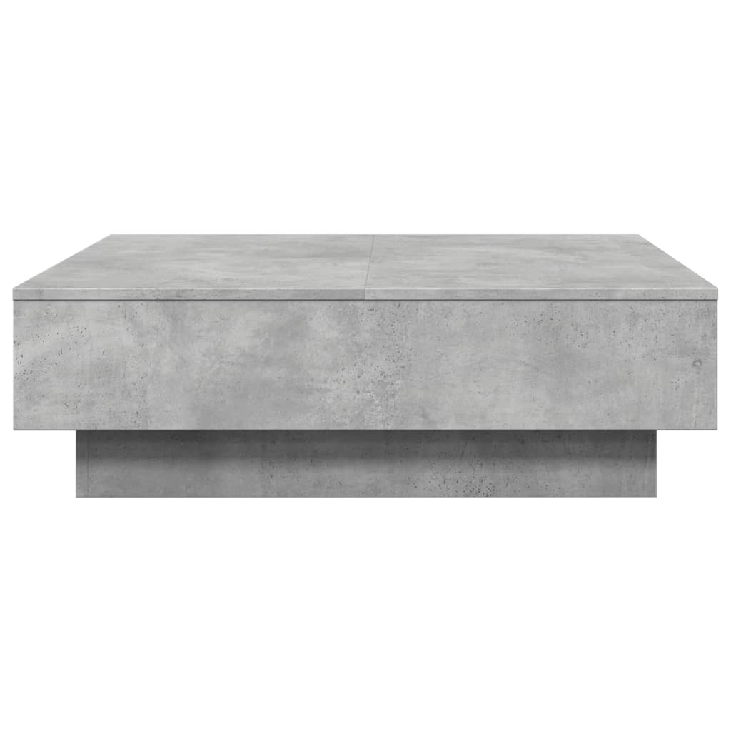 Tavolino da Salotto Grigio Cemento 90x90x28cm Legno Multistrato 848090