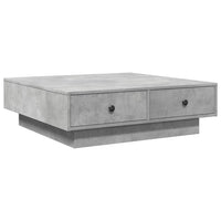 Tavolino da Salotto Grigio Cemento 90x90x28cm Legno Multistrato 848090