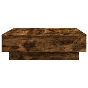 Tavolino da Salotto-Tavolino da soggiorno-Tavolo Rovere Fumo 90x90x28 cm Legno Multistrato 588104