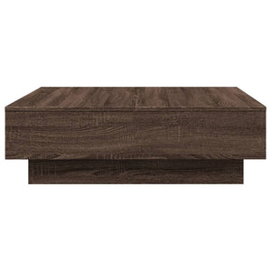 Tavolino da Salotto Rovere Marrone 90x90x28cm Legno Multistrato 848093