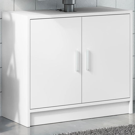 Mobile Lavabo-Armadietto da bagno Bianco 63x29x55 cm in Truciolato 236452