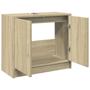 Mobile Lavabo-Armadietto da bagno Rovere Sonoma 63x29x55 cm Legno Multistrato 141219