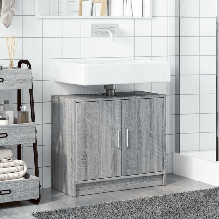 Mobile Lavabo Grigio Sonoma 63x29x55 cm in Legno Multistrato 848099