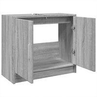 Mobile Lavabo-Armadietto da bagno Grigio Sonoma 63x29x55 cm in Legno Multistrato 867609